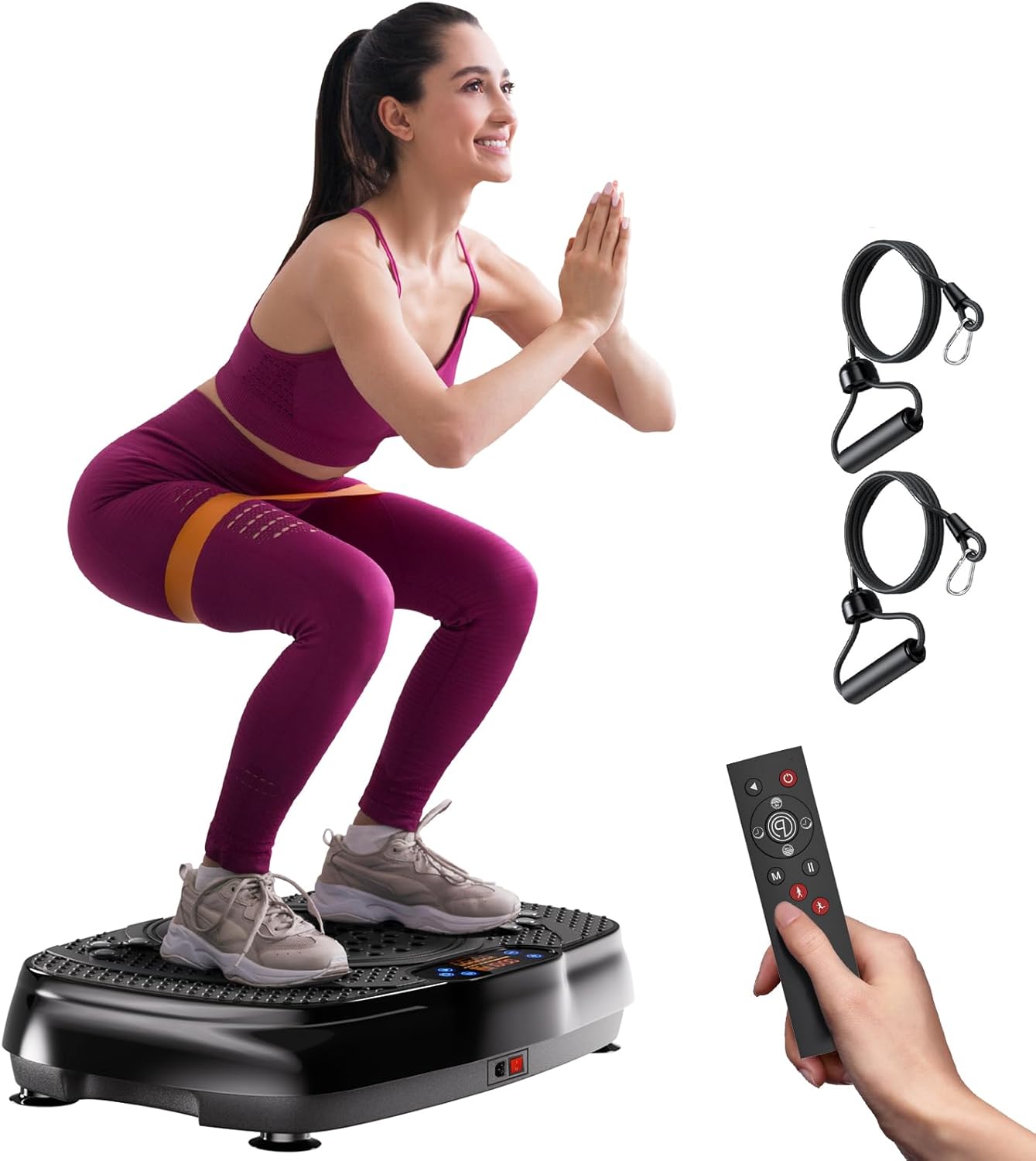 TISSCARE Vibrating Plates for Weight Loss and Lymphatic Drainage, 400lbs Shake Plate Whole Body Workout Platform for Home