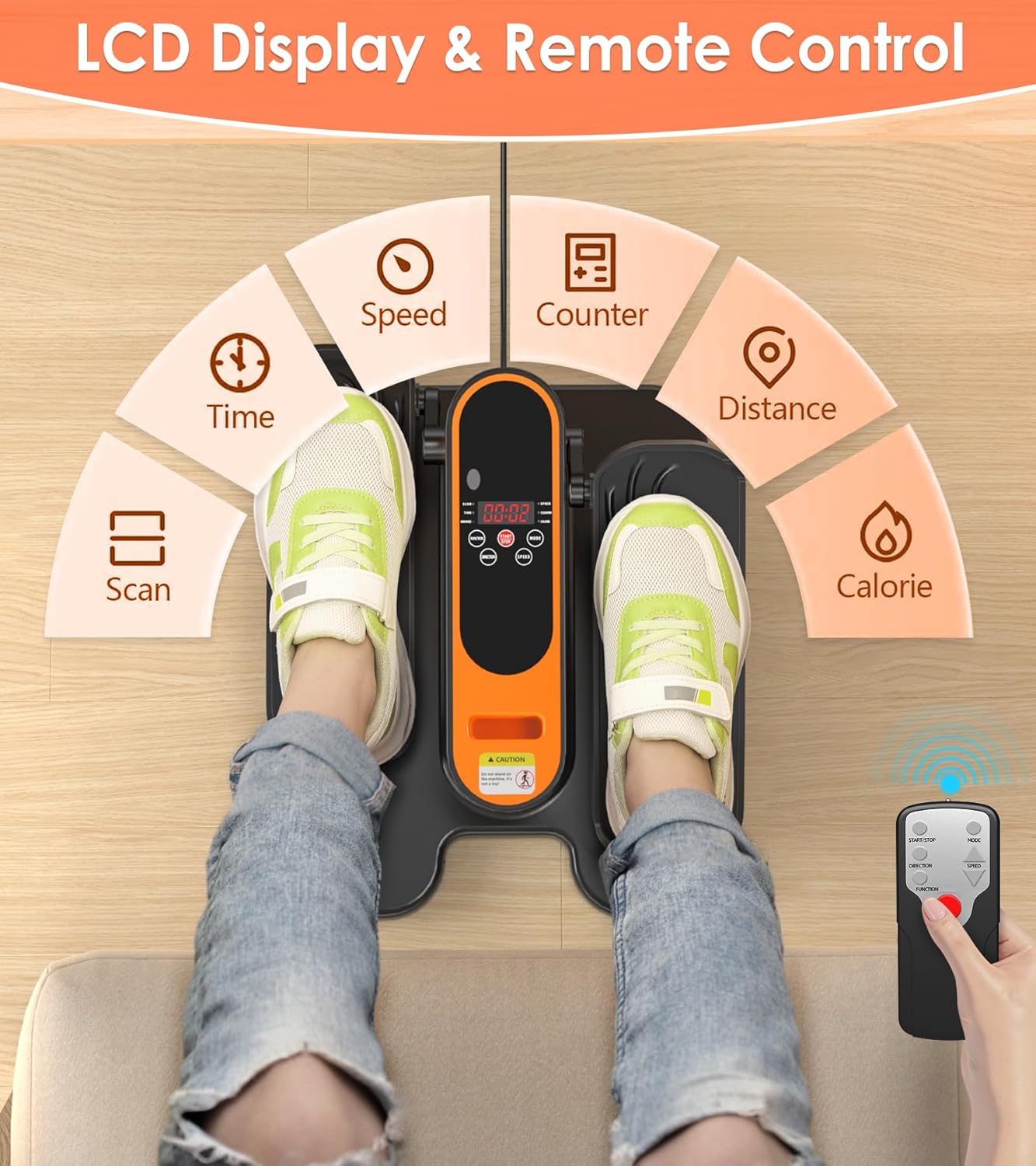 New Under Desk Elliptical Machine,Portable Seated Pedal Exercise Machine for Seniors