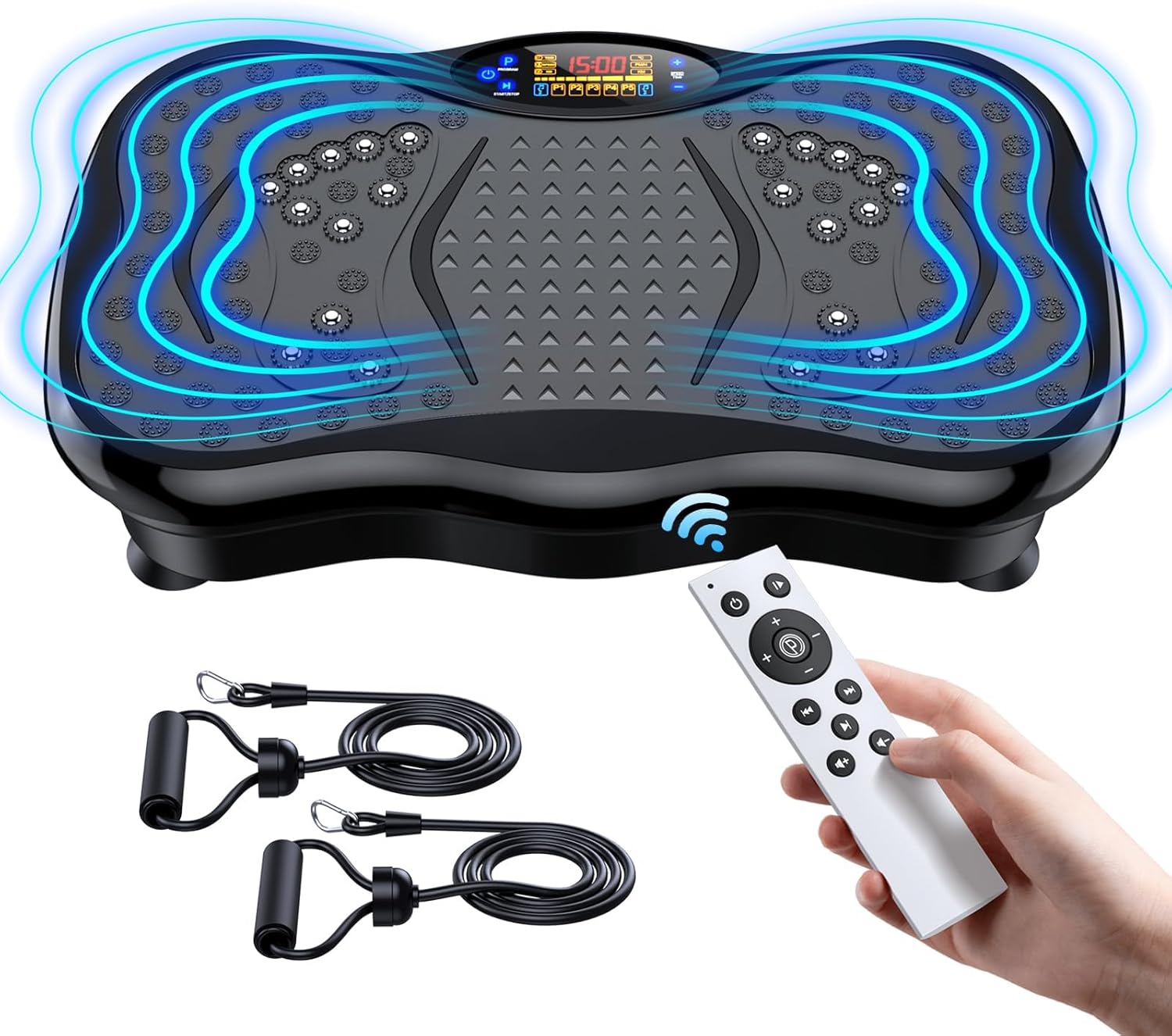Lifepro Voice-Controlled Vertical Motion Vibration Plate for Lymphatic Drainage with Heat Therapy –