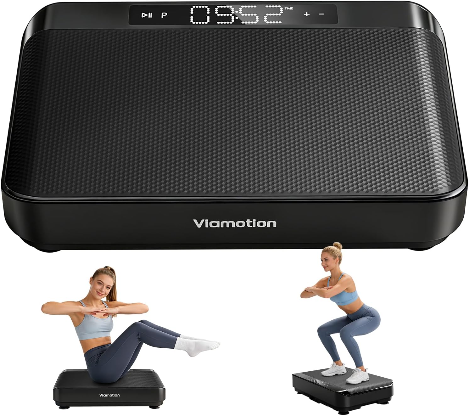 Vibration Plate Exercise Machine, Whole Body Workout Equipment for Women, Bluetooth and Silicone Pedal, Vibration Plate with Auto Mode, Vibrate Fitness Platform for Home