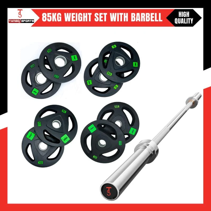 20KG Olympic Rubber Coated Barbell Plate Pair