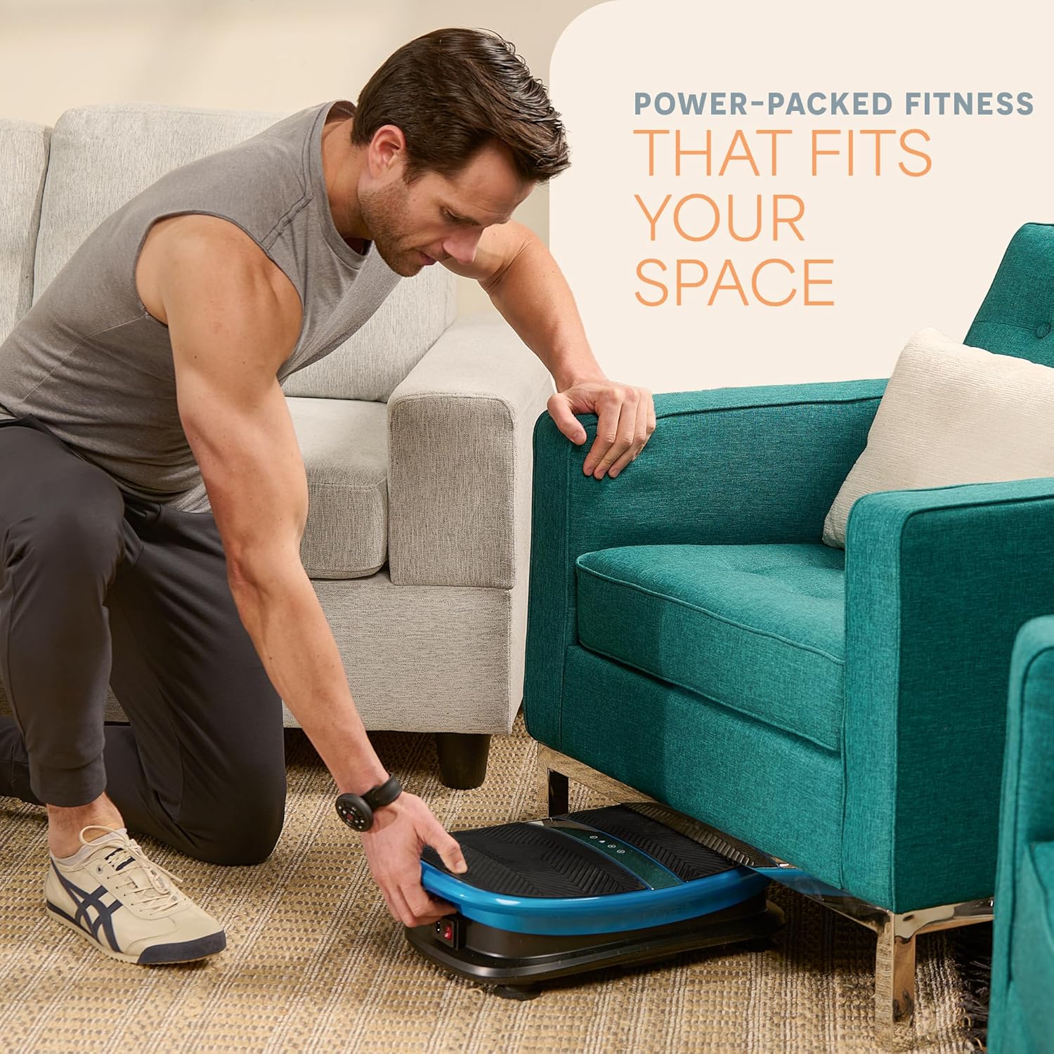 MERACH Vibration Plate Exercise Machine, Curved Vibration Plate for Lymphatic Drainage Weight Loss