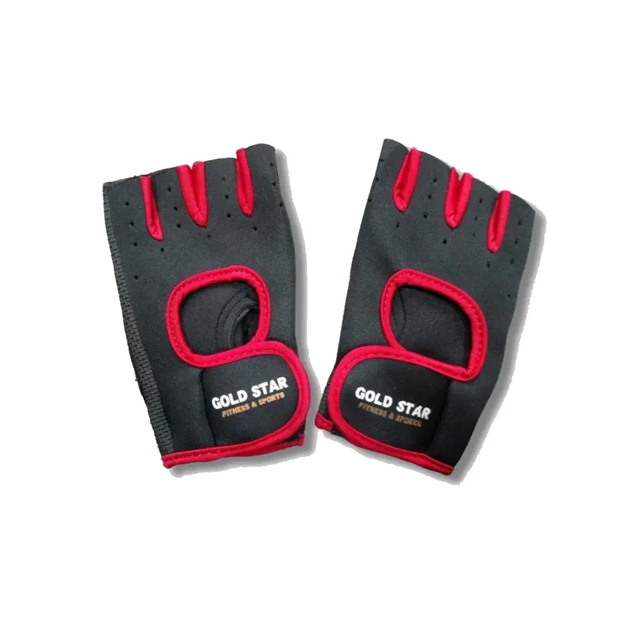 Cut Weight Lifting and Exercise Gloves - Red